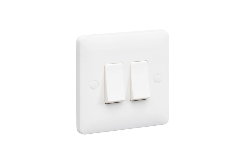 MK Base 10AX 2G 1- Way Switch - Small Rocker (MB4862W1WHI)