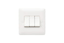 MK Base 10AX 3G 1WAY Switch - Small Rocker (MB4863W1WHI)