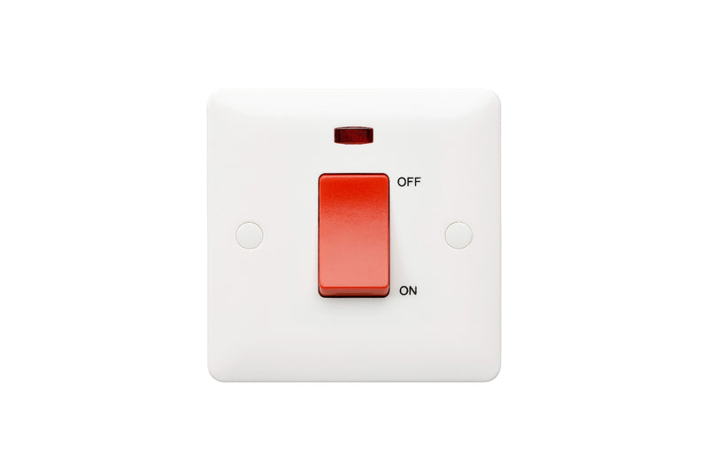 MK Base 32A 1G DP Switch with Neon (MB5105WHI)