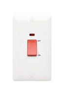 MK Base 45A 2G DP Switch with Neon (2G Portrait) (MB5215NWHI)