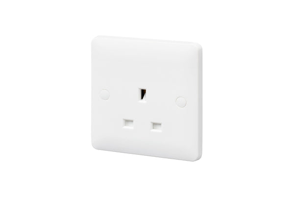 MK Base 13A 1G Unswitched Socket (MB780WHI)