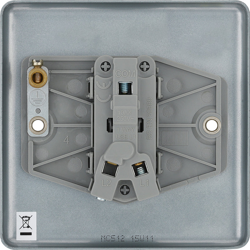 BG MC512 Metal Clad Single Switch, 10Ax 2 Way