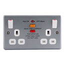 BG MC522RCD Metal Clad 13A Double Switched, RCD Socket