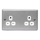 BG MC524 Metal Clad 13A Double Unswitched Socket
