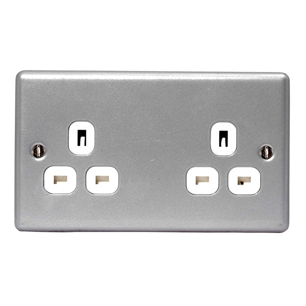 BG MC524 Metal Clad 13A Double Unswitched Socket