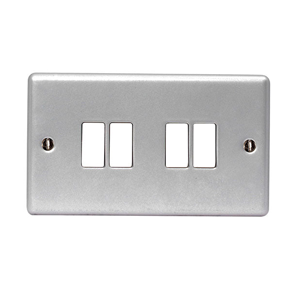 BG MC544 Metal Clad 10A, 2-Way Quadruple Switch