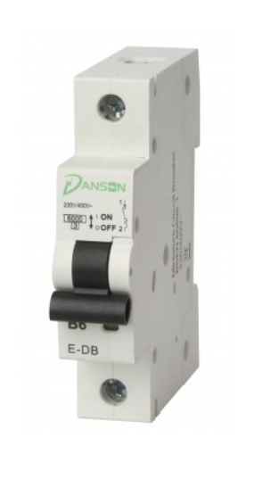 Danson E-DBYC125 25A, Single Pole C-Type MCB, 6kA, 1M