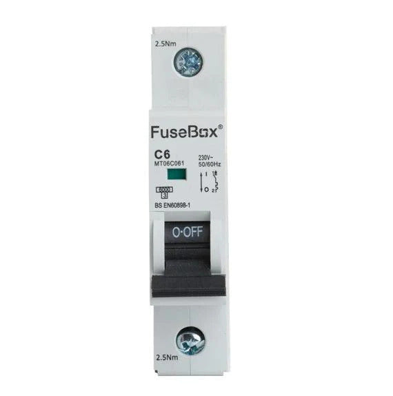 Fusebox MT06C061 6A 6kA 1 pole C Curve MCB