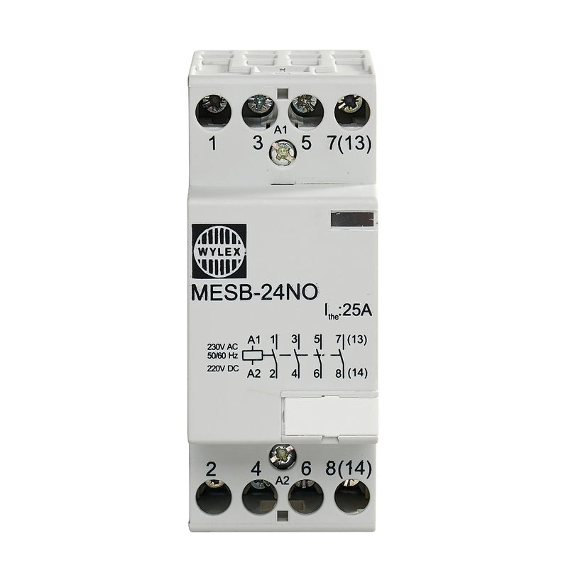 Wylex MESB-24NO 24A Contactor 4 Pole 2 Module (Normally Open)