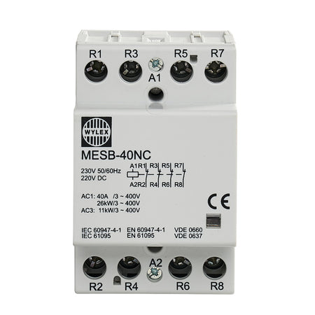 Wylex MESB-40NC 40A Contactor 4 Pole 3 Module (Normally Closed)