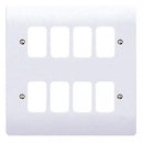 MK MK K3638 8 Gang Grid Plate, White