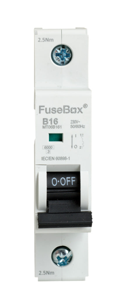 Fusebox MT06B161 16A 6kA 1 pole B CURVE MCB