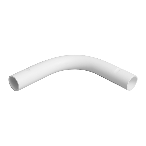 NB25WH 25mm White PVC Solid Bend