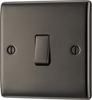 BG NBN12 Nexus Metal Black Nickel Single Switch, 20A x 2 Way