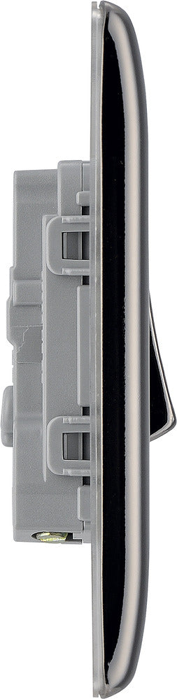 BG NBN12 Nexus Metal Black Nickel Single Switch, 10A x 2 Way