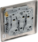 BG NBN15 Nexus Metal Black Nickel Triple Pole Fan Isolator Switch, 10A