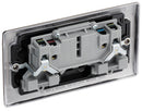BG NBN22B Nexus Metal Black Nickel Double Switched 13A Power Socket