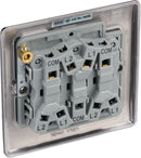 BG NBN43 Nexus Metal Black Nickel Triple Switch, 10Ax 2 Way