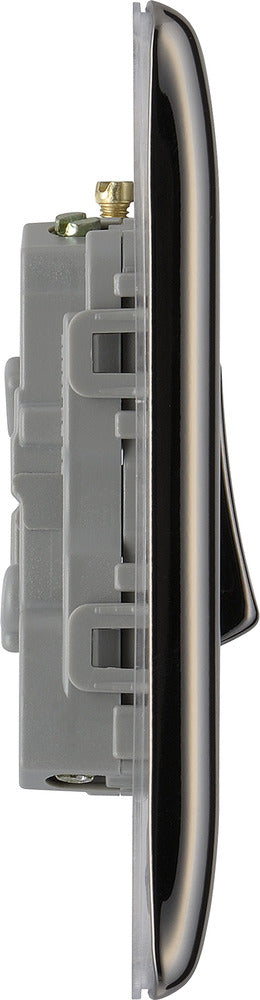 BG NBN43 Nexus Metal Black Nickel Triple Switch, 10Ax 2 Way
