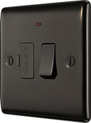 BG NBN52 Nexus Metal Black Nickel Swi. 13A Fused Conn. Unit, w- Power Indicator