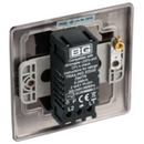 BG NBN81 Nexus Metal Black Nickel 400W Intelligent Single Dimmer Switch, 2-Way Push On-Off