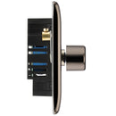 BG NBN81 Nexus Metal Black Nickel 400W Intelligent Single Dimmer Switch, 2-Way Push On-Off