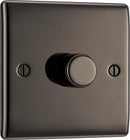 BG NBN81 Nexus Metal Black Nickel 400W Intelligent Single Dimmer Switch, 2-Way Push On-Off