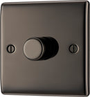 BG NBN81 Nexus Metal Black Nickel 400W Intelligent Single Dimmer Switch, 2-Way Push On-Off