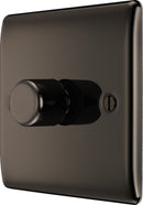 BG NBN81 Nexus Metal Black Nickel 400W Intelligent Single Dimmer Switch, 2-Way Push On-Off