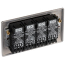 BG NBN84 Nexus Metal Black Nickel Intelligent 400W Quadruple Dimmer Switch, 2-Way Push On-Off