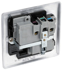 BG NBS21B Nexus Metal Brushed Steel Single Switched 13A Power Socket
