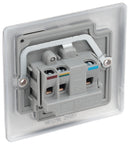 BG NBS29G Nexus Metal Brushed Steel Single Round Pin Unswitched 5A Socket