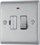 BG NBS52 Nexus Metal Brushed Steel Swi. 13A Fused Conn. Unit, w- Power Indicator