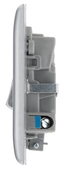 BG NBS53 Nexus Metal Brushed Steel Swi. 13A Fused Conn. Unit, w- Neon & Cable Outlet