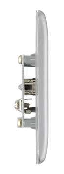BG NBS60 Nexus Metal Brushed Steel Single Socket for Tv or FM Co-Axial Aerial Connection