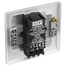 BG NBS81 Nexus Metal Brushed Steel 400W Intelligent Single Dimmer Switch, 2-Way Push On-Off