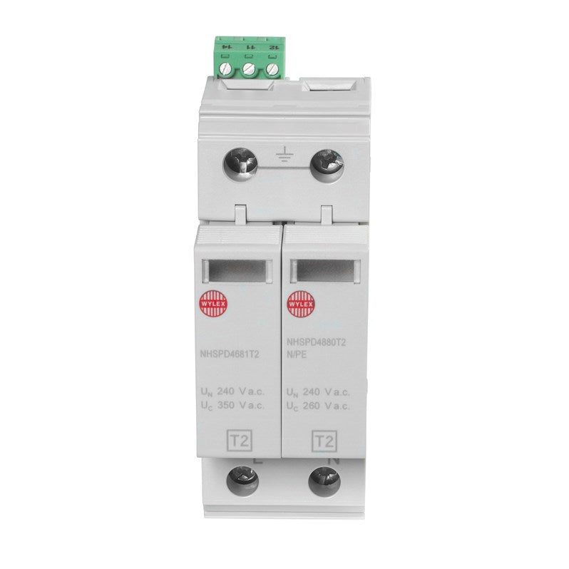 Wylex NHSPD4621T2 Type 2 Surge Protection Device for Single Phase 3-Wire Systems