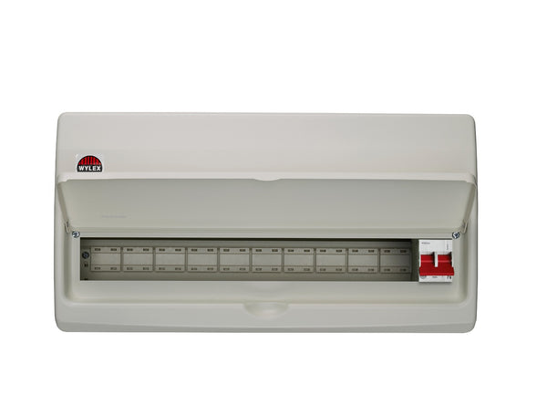 Wylex NMX20P 20 Way Consumer Unit (Plain Sides) Main Switch 100A