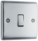 BG NPC12 Nexus Metal Polished Chrome Single Switch, 20A x 2 Way