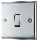 BG NPC12 Nexus Metal Polished Chrome Single Switch, 20A x 2 Way