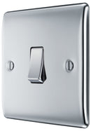 BG NPC12 Nexus Metal Polished Chrome Single Switch, 20A x 2 Way