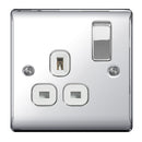 BG NPC21W Nexus Metal Polished Chrome Single Switched 13A Power Socket