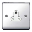 BG NPC29W Nexus Metal Polished Chrome Single Round Pin Unswitched 5A Socket