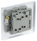 BG NPC42 Nexus Metal Polished Chrome Double Switch, 10Ax 2 Way
