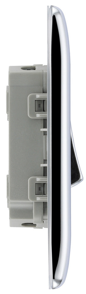 BG NPC42 Nexus Metal Polished Chrome Double Switch, 10Ax 2 Way