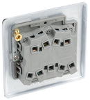 BG NPC43 Nexus Metal Polished Chrome Triple Switch, 10Ax 2 Way