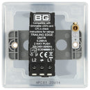 BG NPC81 Nexus Metal Polished Chrome 400W Intelligent Single Dimmer Switch, 2-Way Push On-Off