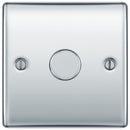 BG NPC81 Nexus Metal Polished Chrome 400W Intelligent Single Dimmer Switch, 2-Way Push On-Off