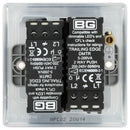 BG NPC82 Nexus Metal Polished Chrome Intelligent 400W Double Dimmer Switch, 2-Way Push On-Off