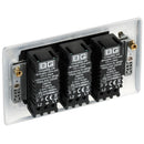 BG NPC83 Nexus Metal Polished Chrome Intelligent 400W Triple Dimmer Switch, 2-Way Push On-Off